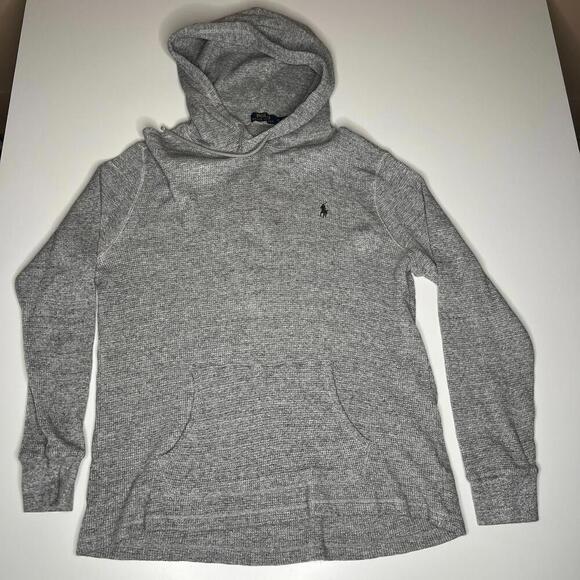 Polo Ralph Lauren Men’s Waffle Knit Hoodie – Gray, Size XL - Picture 1 of 12